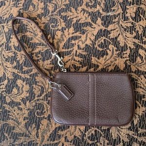 Coach Brown Wristlet